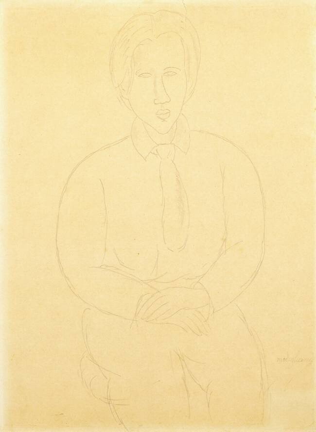 Portrait of Soutine Sitting Amedeo Modigliani