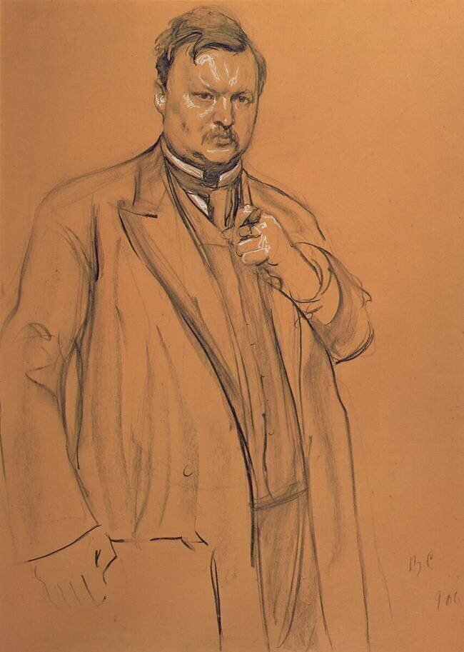 Portrait of the Composer Alekandr Konstantinovich Glazunov Valentin Serov