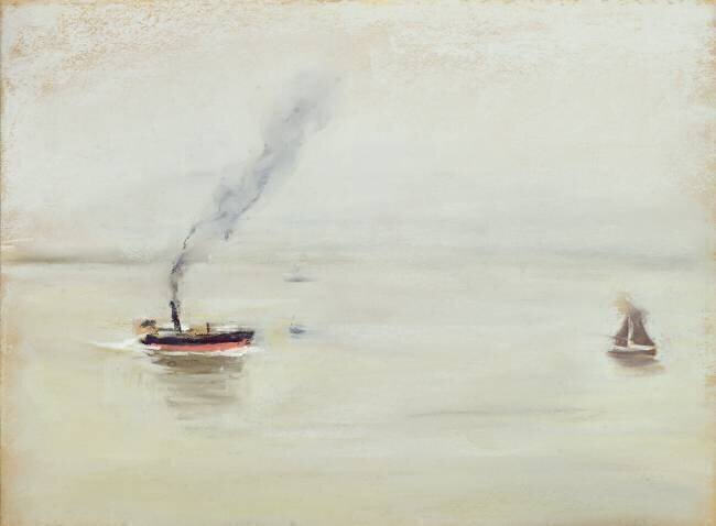 Rainy Weather on the Elbe Max Liebermann