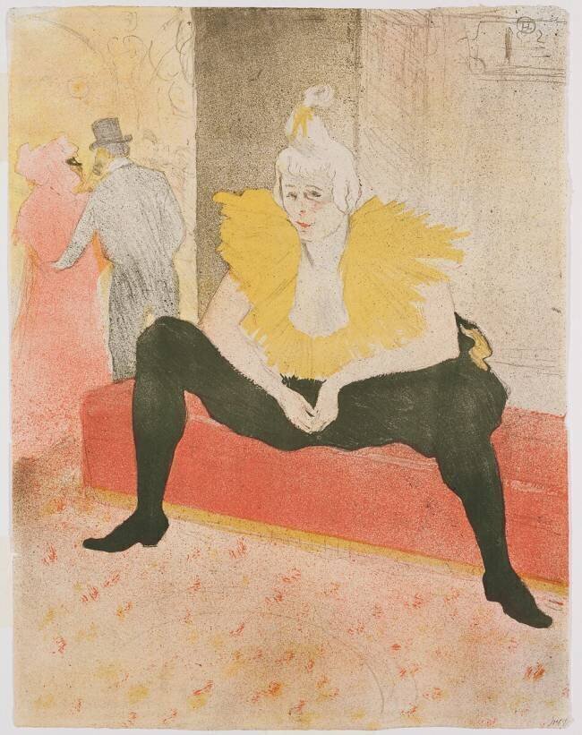 Seated Female Clown Henri de Toulouse-Lautrec