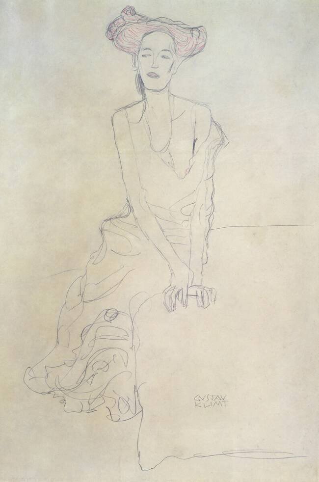 Seated Woman Gustav Klimt