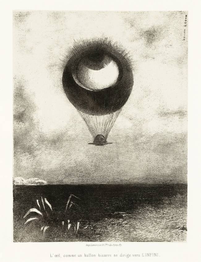 Série d'illustration pour Edgar Poe : L'œil Odilon Redon