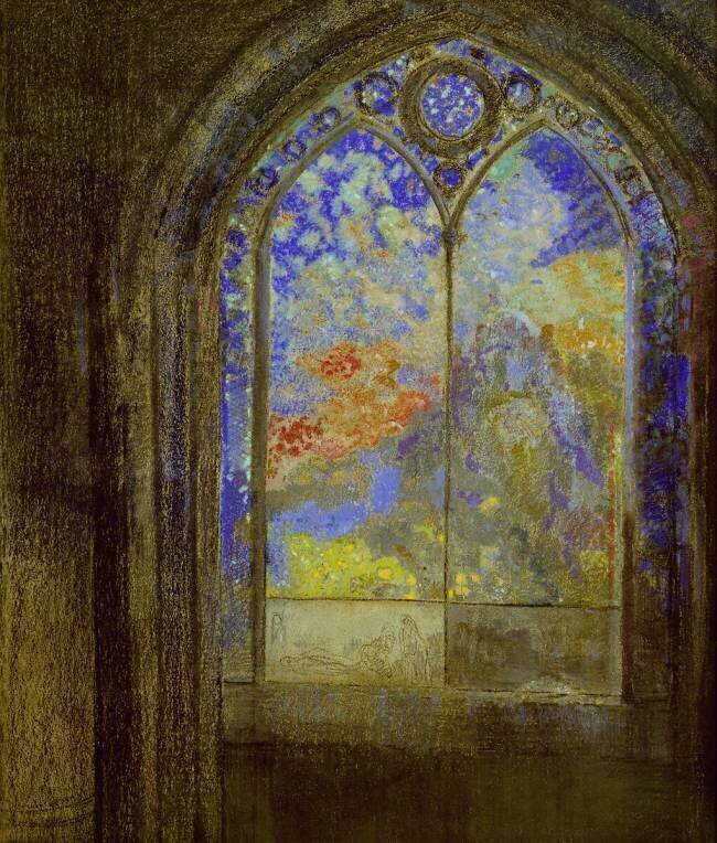 Stained Glass, The Mysterious Garden Odilon Redon