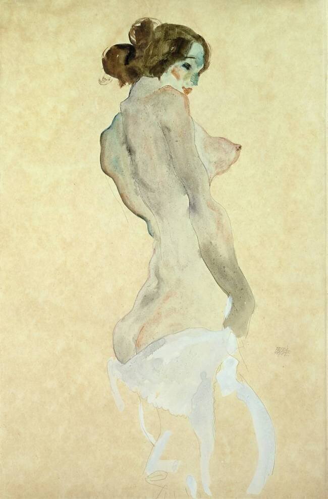 Standing Female Nude Egon Schiele