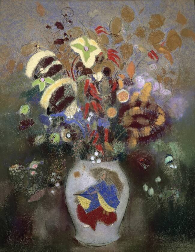 Still Life of a Vase of Flowers Odilon Redon