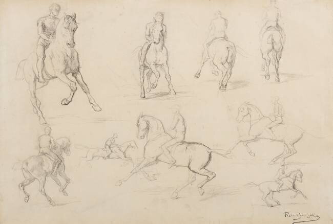 Studies of a Horse and Rider Rosa Bonheur