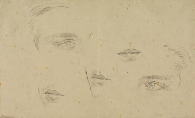 Studies of eyes and mouths Glyn Warren Philpot
