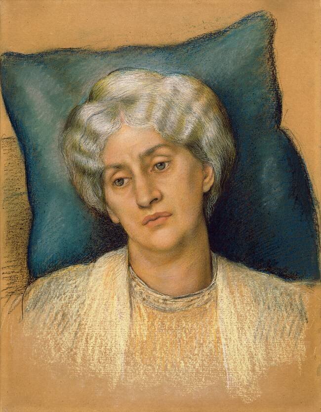 Study for 'The Hour Glass': portrait of Mrs Evelyn de Morgan