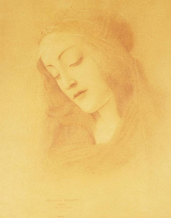 The Virgin after Botticelli Fernand Khnopff