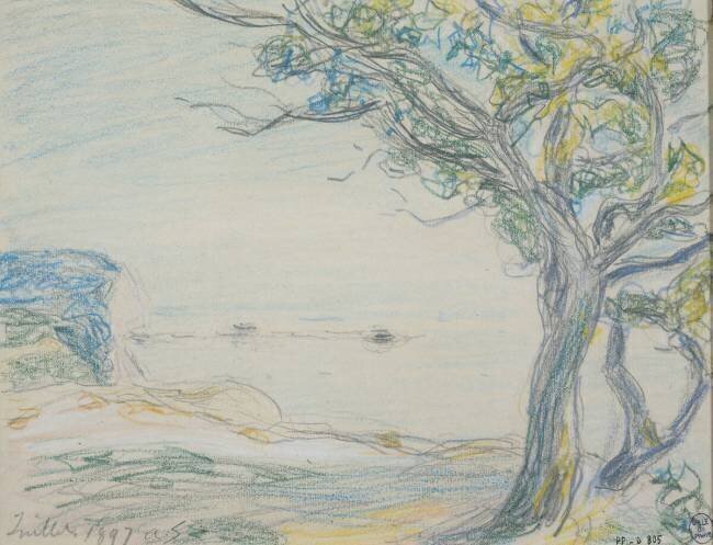 Trees by the sea Alfred Sisley
