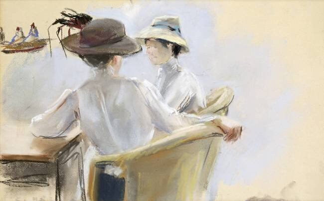 Two Ladies by the Water Max Liebermann