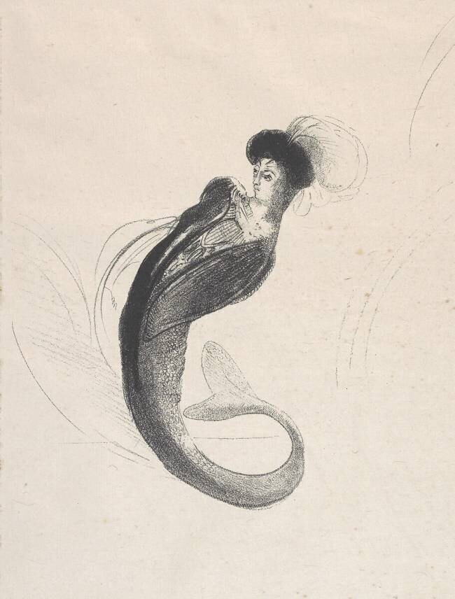 Untitled trial lithograph Odilon Redon