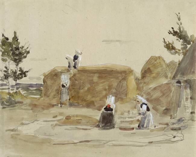 Vannage et construction d'une meule dans le Finistère Eugène Boudin