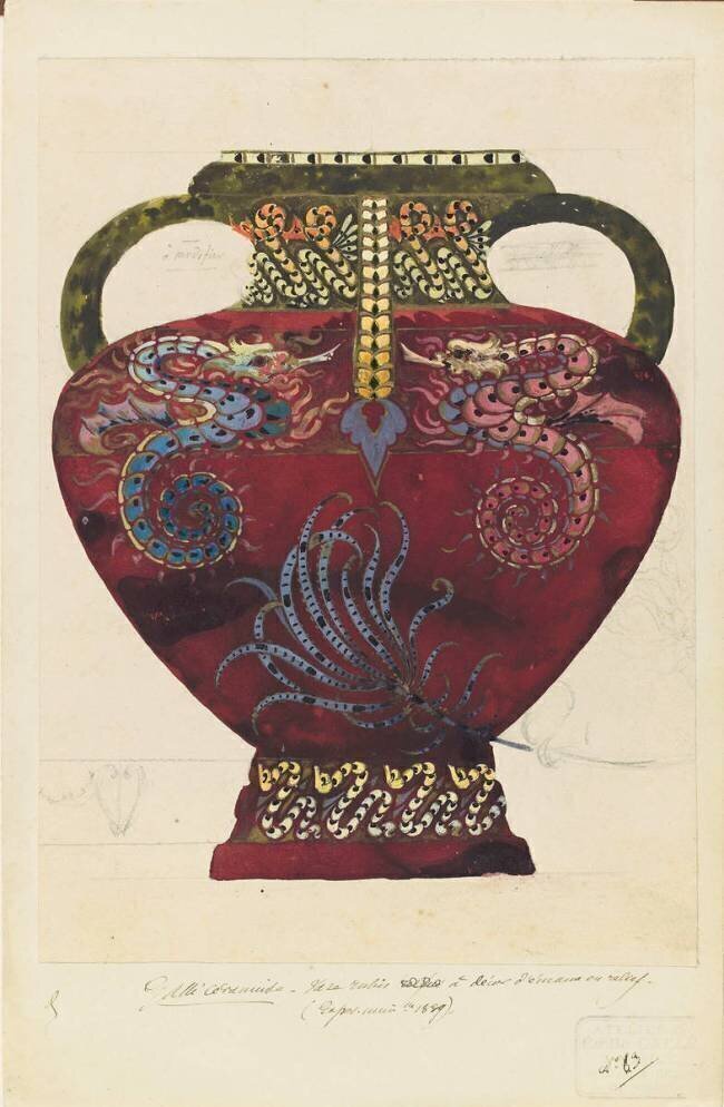Vase-rubis Emile Gallé