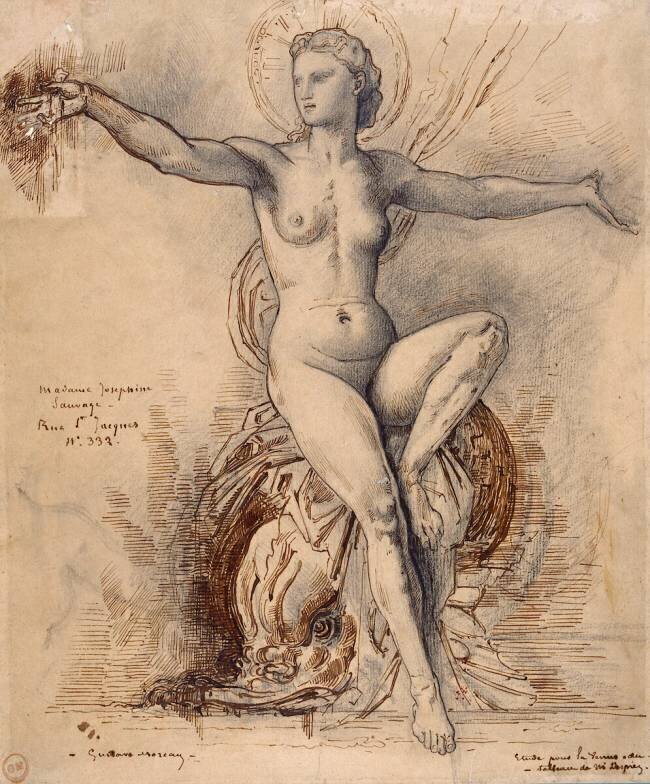 Vénus sortant de l'onde Gustave Moreau