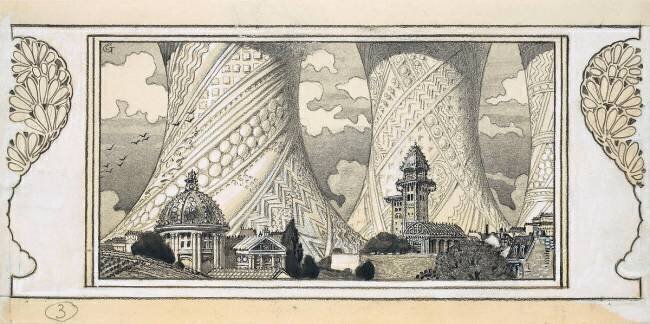 Ville imaginaire Eugène Grasset