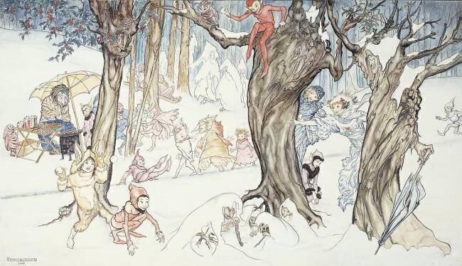 Winter Frolic Arthur Rackham