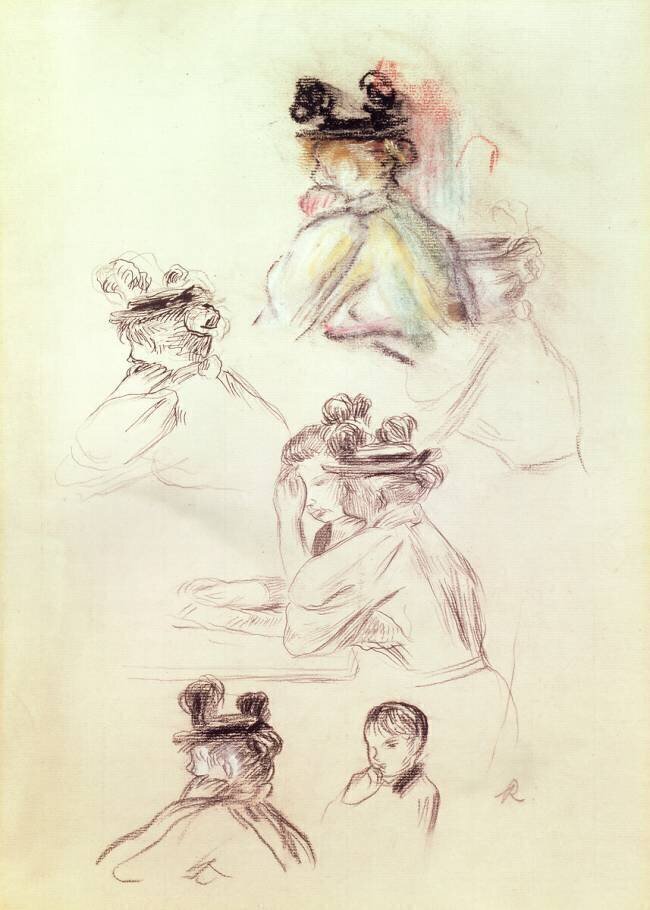 Worksheet with Seven Figures Auguste Renoir