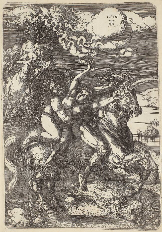 Abduction on a Unicorn Albrecht Dürer