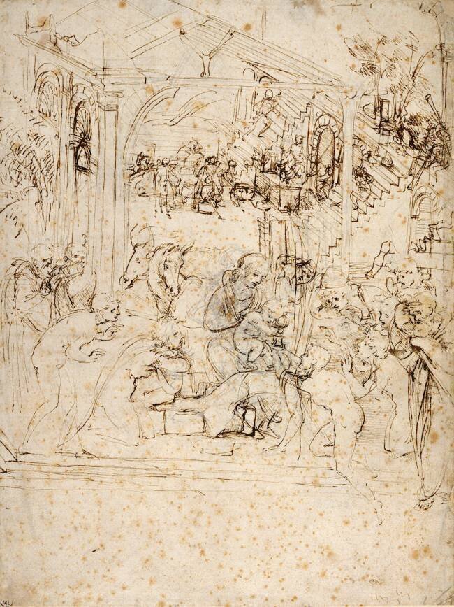 Adoration des Mages Leonardo da Vinci
