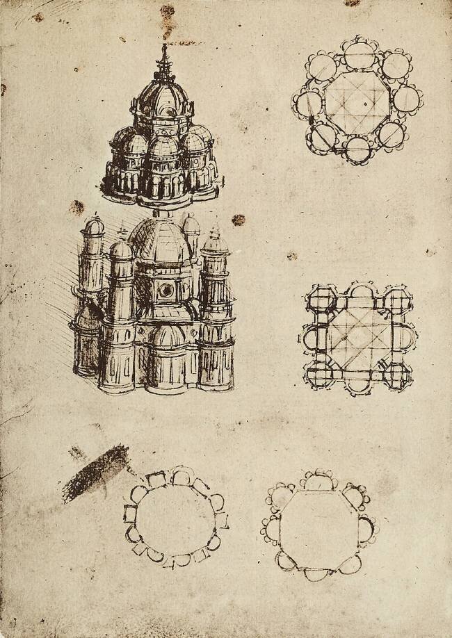 Centrally planned buildings Leonardo da Vinci