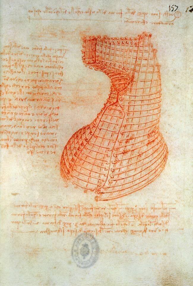 Drawing of the Ironwork Casting Mould for the Head of the Sforza Horse Leonardo da Vinci