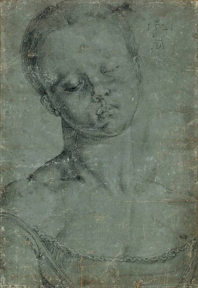 Portrait d'une jeune fille, en buste, vue de face Albrecht Dürer