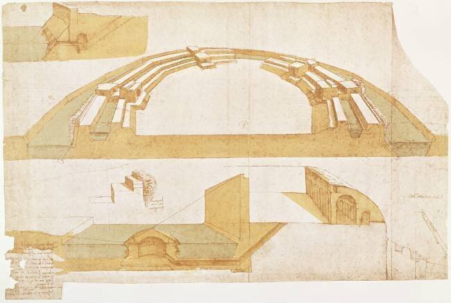Study for a Fortress on a Polygonal Ground Plan with a Double Moat Leonardo da Vinci