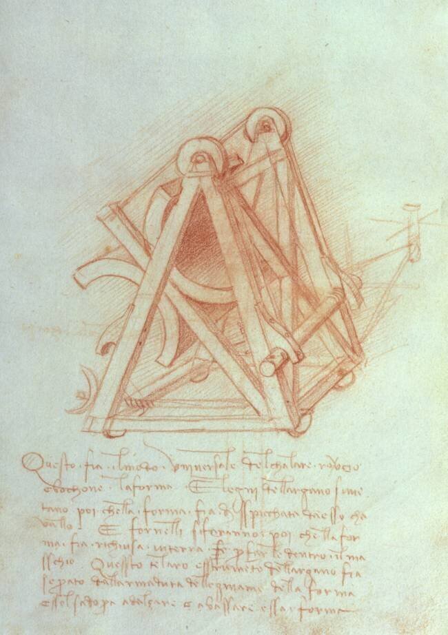 Study of the Wooden Framework with Casting Mould for the Sforza Horse Leonardo da Vinci