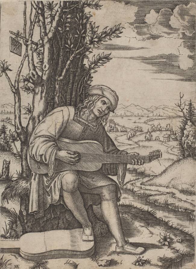 The Guitar Player Marcantonio Raimondi