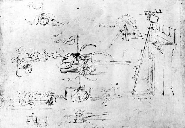 Weaponry designs Leonardo da Vinci