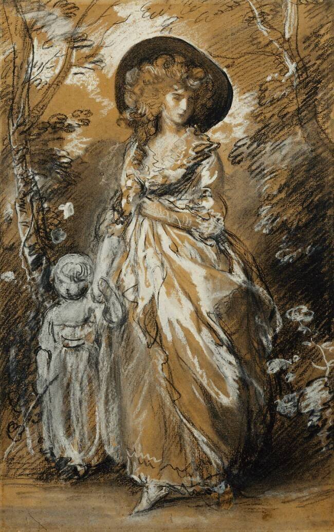 A Lady walking in a Garden Thomas Gainsborough