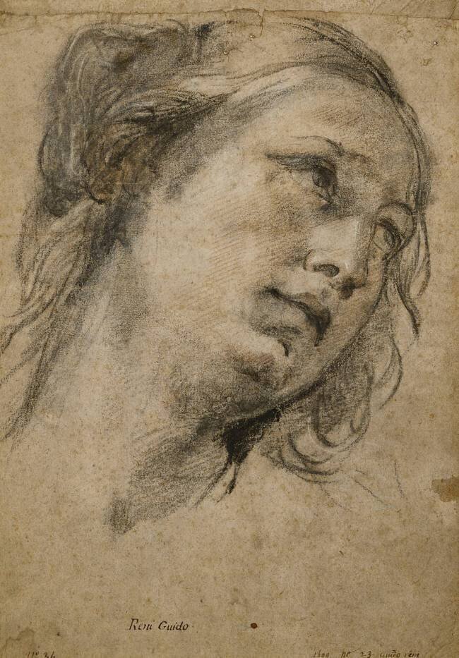 Head of a Woman looking up to the right Guido Reni