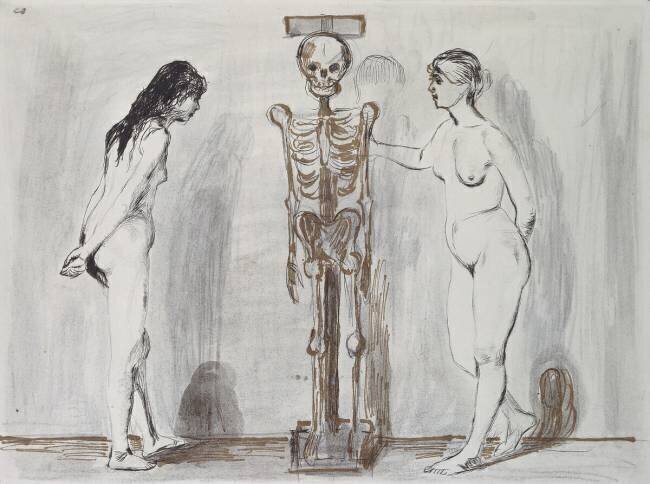 The Two Girls and the Skeleton Edvard Munch