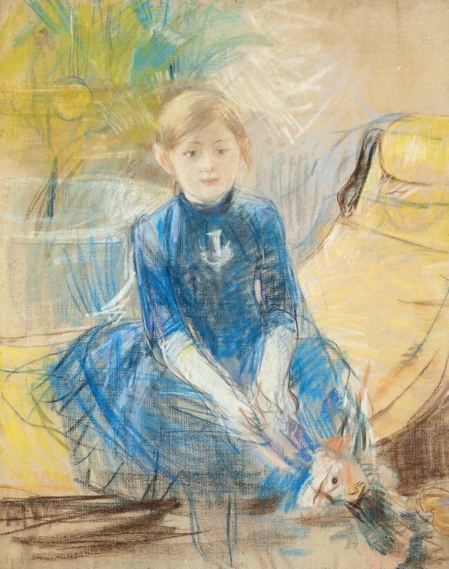 Petite Fille au Jersey Bleu Berthe Morisot