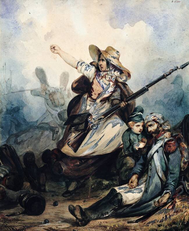 A Barricade in 1830 P. Manguin