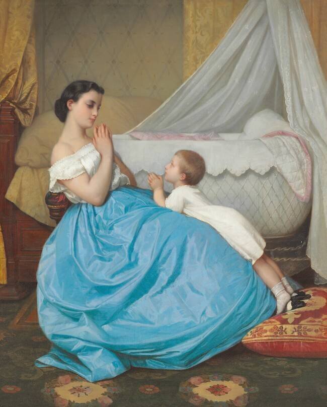 A Bedtime Prayer Auguste Toulmouche