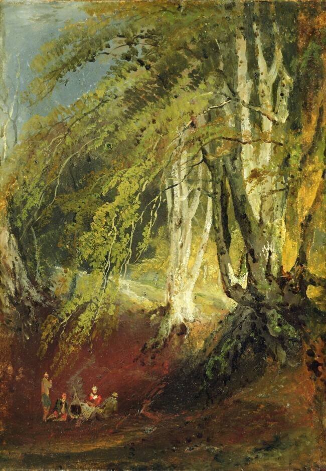 A Beech Wood with Gypsies Seated Round a Campfire Joseph Mallord William Turner