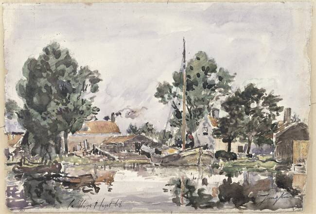A Canal in The Hague Johan Barthold Jongkind