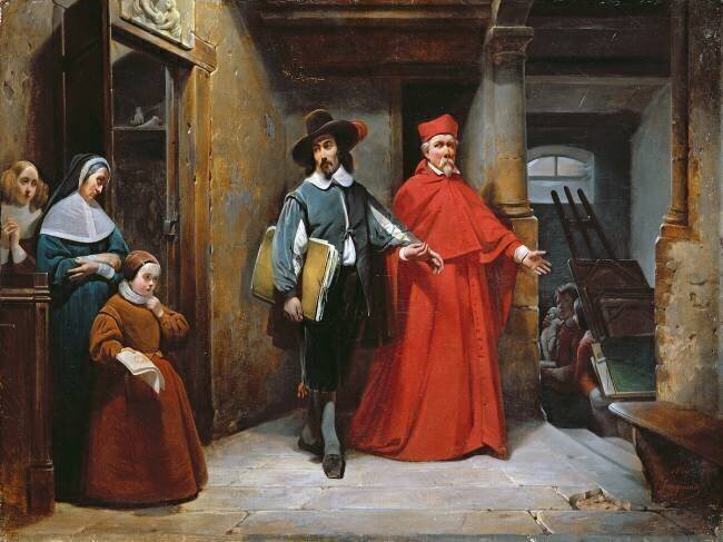 A Cardinal Looking for Ribera in his Studio in Naples Claudius Jacquand