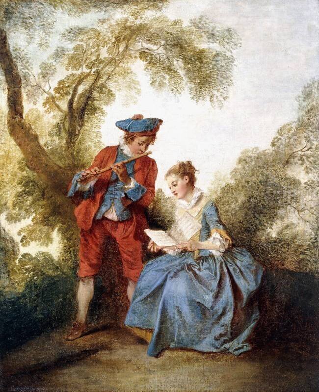 A Couple Making Music in a Landscape Nicolas Lancret