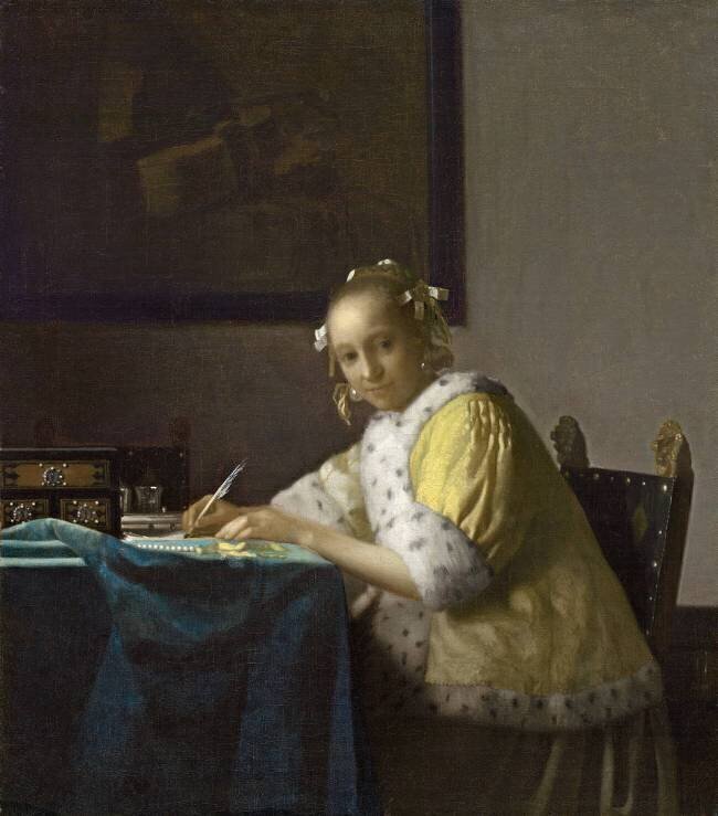 A Lady Writing Johannes Vermeer