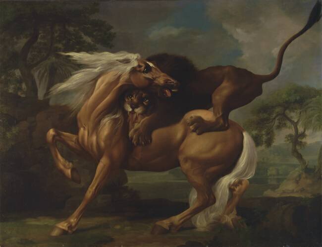 A Lion Attacking a Horse George Stubbs