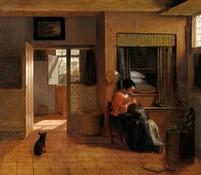 A Mother Delousing her Child’s Hair Pieter de Hooch