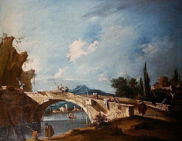 A River Landscape Francesco Guardi
