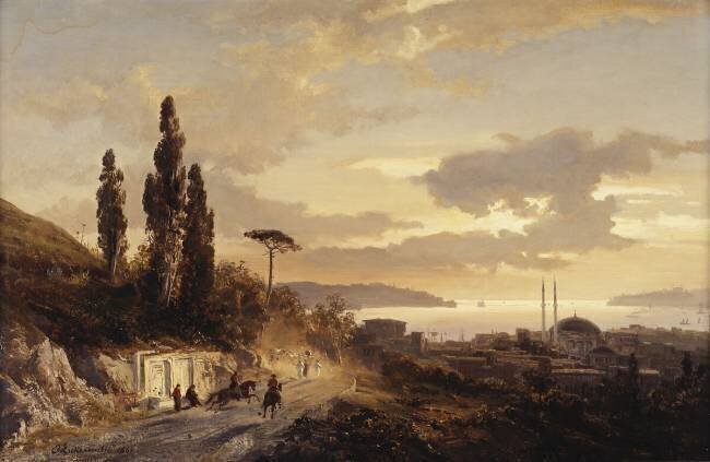 A View of Constantinople and the Bosphorus from the Asian Side Themistokles von Eckenbrecher