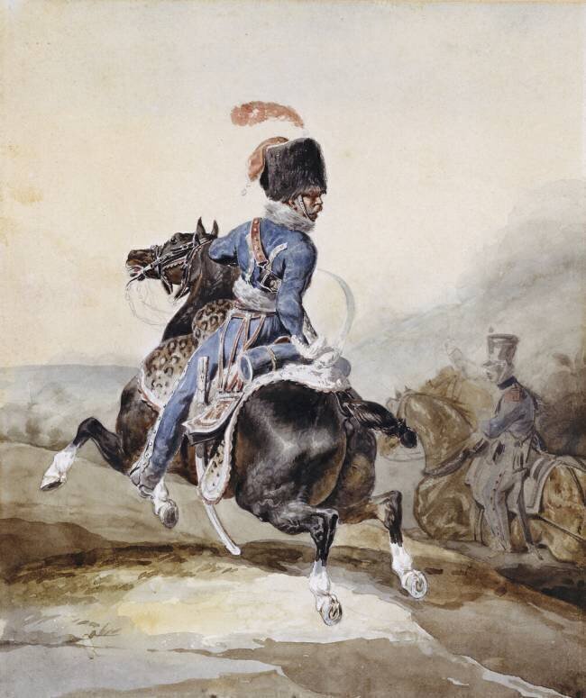 Artillery Officer Galloping to the Left Théodore Géricault