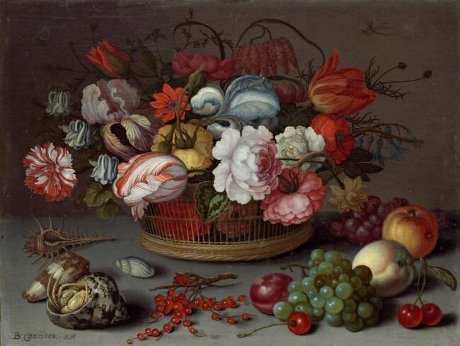 Basket of Flowers Balthasar van der Ast