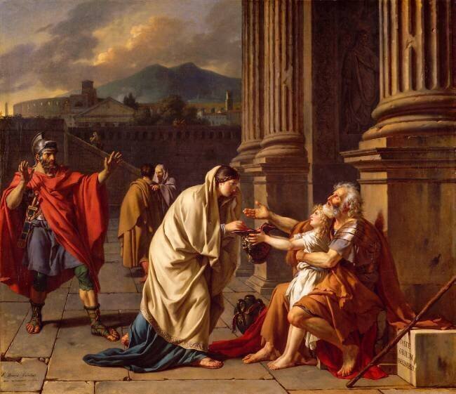 Bélisaire demandant l'aumône Jacques-Louis David