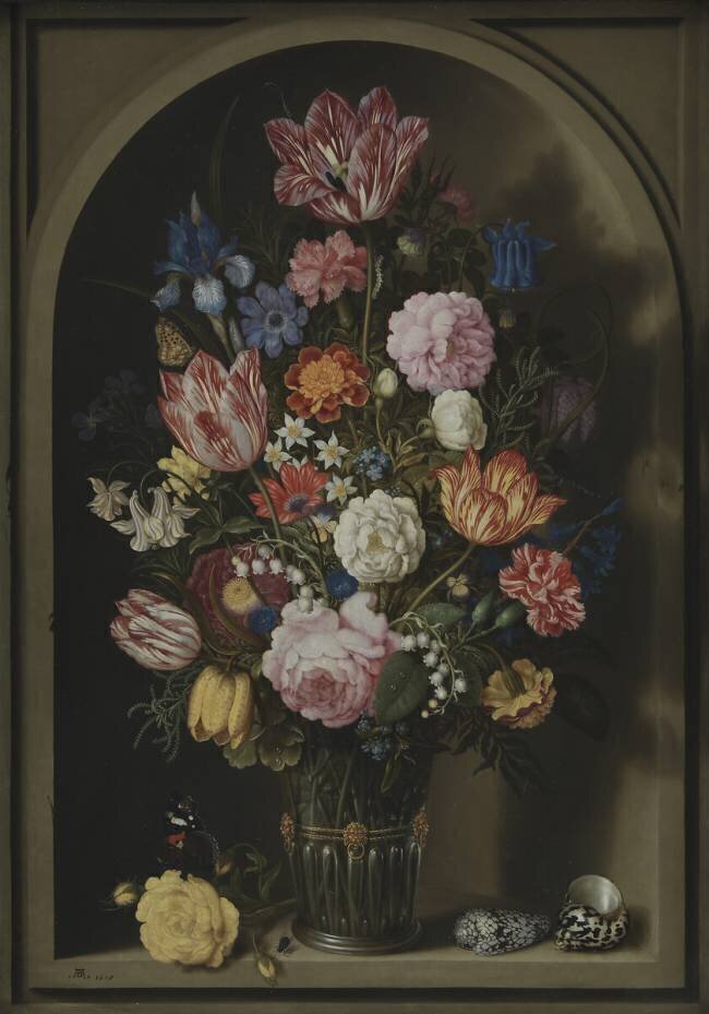 Bouquet of Flowers in a Stone Niche Ambrosius Bosschaert